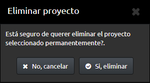 borra proyecto pregunta