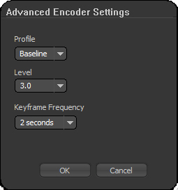 encoder settings min